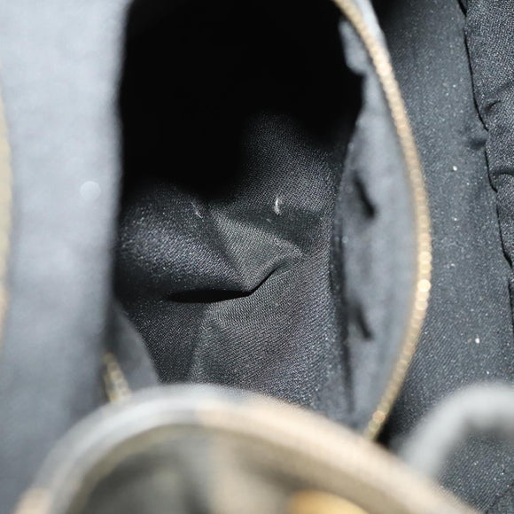 FENDI Pecan Canvas Rucksack PVC Braun Schwarz Gold Authentisch gh1856