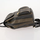 FENDI Pecan Canvas Rucksack PVC Braun Schwarz Gold Authentisch gh1856-4