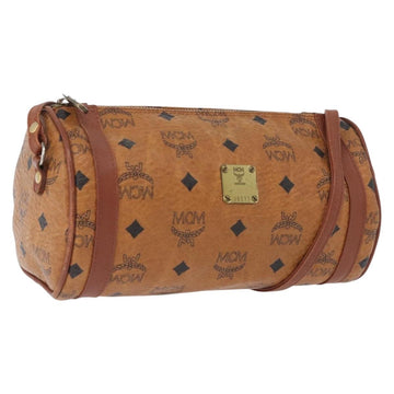 MCM Vicetos Logogram Shoulder Bag PVC Leather Brown Auth gh1857