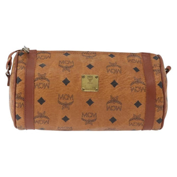 MCM Vicetos Logogram Shoulder Bag PVC Leather Brown Auth gh1857 - 0