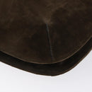 Salvatore Ferragamo Gancini Shoulder Bag Suede Black Gold Auth gh1859-16