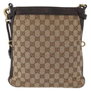 GUCCI GG Canvas Shoulder Bag Beige Gold 109106 Auth gh1860-2