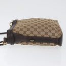GUCCI GG Canvas Shoulder Bag Beige Gold 109106 Auth gh1860-4
