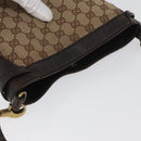GUCCI GG Canvas Shoulder Bag Beige Gold 109106 Auth gh1860-6