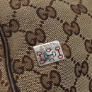 GUCCI GG Canvas Web Sherry Line Tote Bag Beige Red Green 145810 Auth gh1862-14