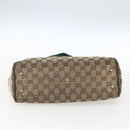 GUCCI GG Canvas Web Sherry Line Tote Bag Beige Red Green 145810 Auth gh1862-9