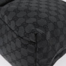 GUCCI GG Canvas Shoulder Bag Black Silver 001 3380 1705 Auth gh1864-11