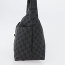 GUCCI GG Canvas Shoulder Bag Black Silver 001 3380 1705 Auth gh1864-4