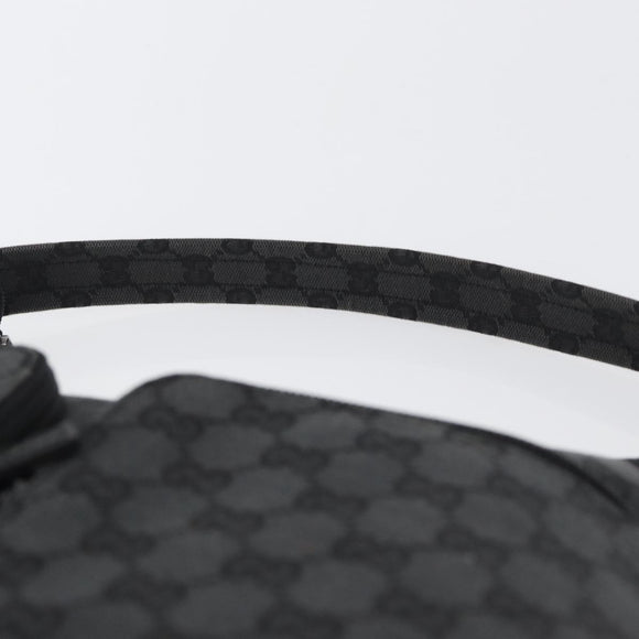 GUCCI GG Canvas Shoulder Bag Black Silver 001 3380 1705 Auth gh1864