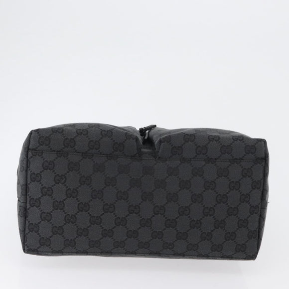 GUCCI GG Canvas Shoulder Bag Black Silver 001 3380 1705 Auth gh1864