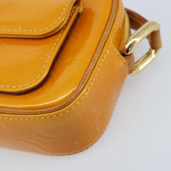 LOUIS VUITTON Monogram Vernis Christy MM Shoulder Bag Jaune M91108 Auth gh1865