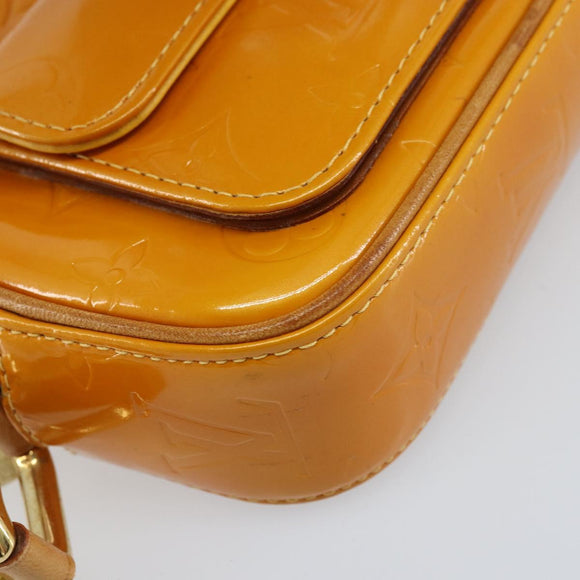 LOUIS VUITTON Monogram Vernis Christy MM Shoulder Bag Jaune M91108 Auth gh1865