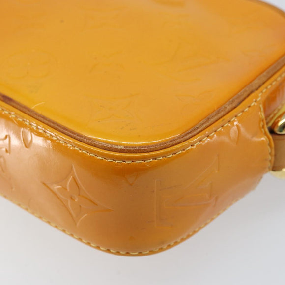 LOUIS VUITTON Monogram Vernis Christy MM Shoulder Bag Jaune M91108 Auth gh1865