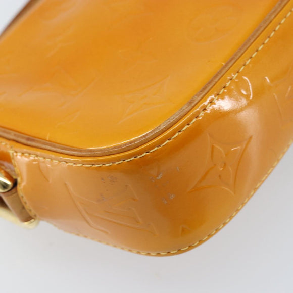 LOUIS VUITTON Monogram Vernis Christy MM Shoulder Bag Jaune M91108 Auth gh1865