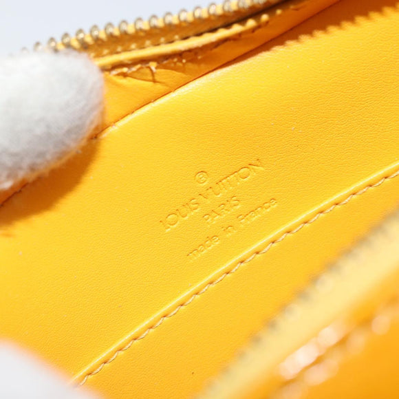LOUIS VUITTON Monogram Vernis Christy MM Shoulder Bag Jaune M91108 Auth gh1865