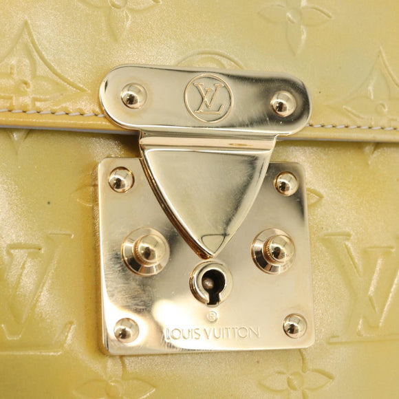 LOUIS VUITTON Monogram Vernis Spring Street Hand Bag Gris M91029 LV Auth gh1868