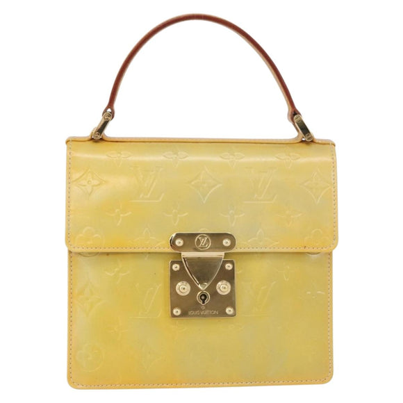 LOUIS VUITTON Monogram Vernis Spring Street Hand Bag Gris M91029 LV Auth gh1868