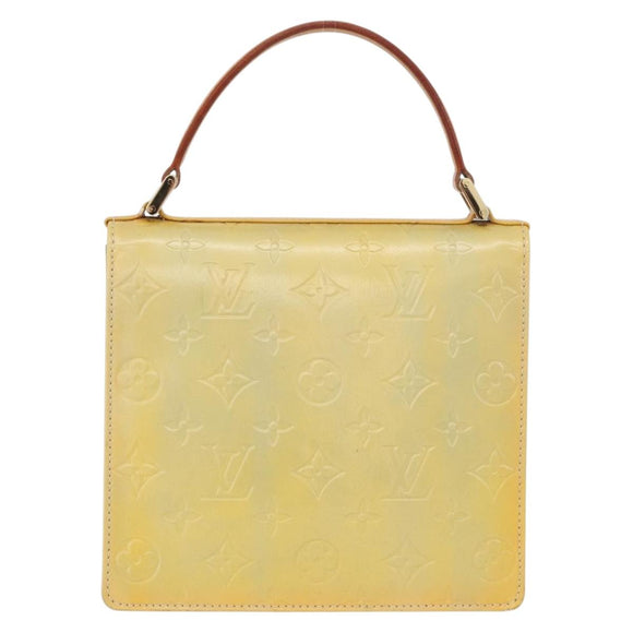 LOUIS VUITTON Monogram Vernis Spring Street Hand Bag Gris M91029 LV Auth gh1868