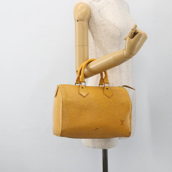 LOUIS VUITTON Epi Speedy 25 Hand Bag Tassili Yellow M43019 LV Auth gh1870