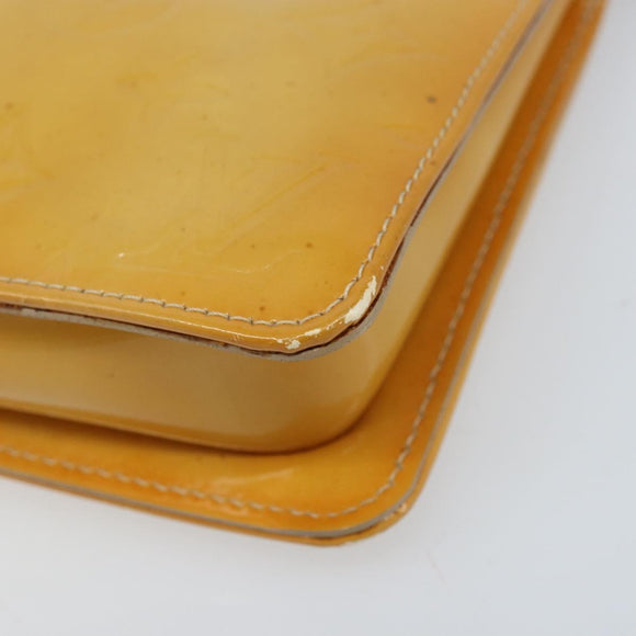 LOUIS VUITTON Monogram Vernis Lexington Pouch Beige M91010 LV Auth gh1874