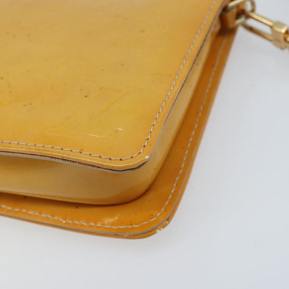 LOUIS VUITTON Monogram Vernis Lexington Pouch Beige M91010 LV Auth gh1874