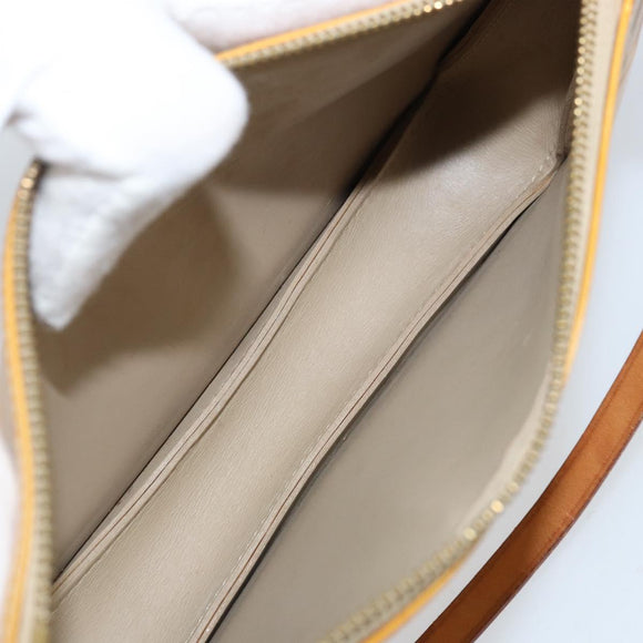 LOUIS VUITTON Monogram Vernis Lexington Pouch Beige M91010 LV Auth gh1874