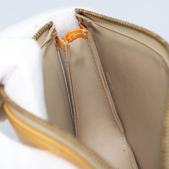 LOUIS VUITTON Monogram Vernis Lexington Pouch Beige M91010 LV Auth gh1874