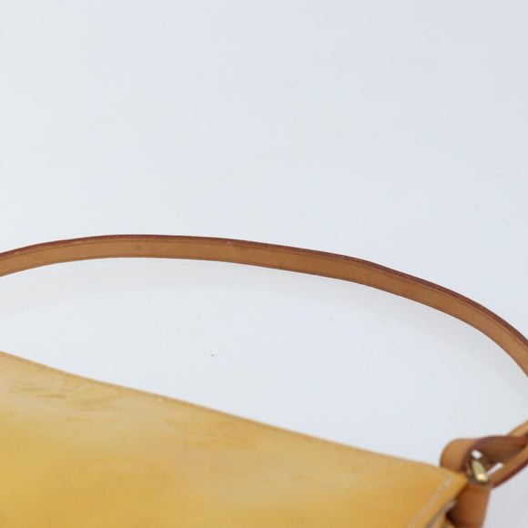 LOUIS VUITTON Monogram Vernis Lexington Pouch Beige M91010 LV Auth gh1874