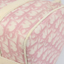 Christian Dior Trotter Canvas Boston Bag PVC Pink Silver Auth gh1875-10
