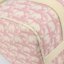 Christian Dior Trotter Canvas Boston Bag PVC Pink Silver Auth gh1875-11