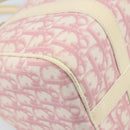 Christian Dior Trotter Canvas Boston Bag PVC Pink Silver Auth gh1875-13