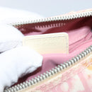Christian Dior Trotter Canvas Boston Bag PVC Pink Silver Auth gh1875-23