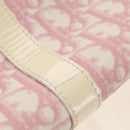 Christian Dior Trotter Canvas Boston Bag PVC Pink Silver Auth gh1875-28