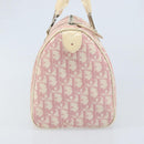 Christian Dior Trotter Canvas Boston Bag PVC Pink Silver Auth gh1875-4