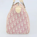Christian Dior Trotter Canvas Boston Bag PVC Pink Silver Auth gh1875-5