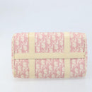 Christian Dior Trotter Canvas Boston Bag PVC Pink Silver Auth gh1875-9