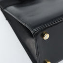 Salvatore Ferragamo Vala Hand Bag Leather Black Gold Auth gh1876-11