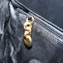Salvatore Ferragamo Vala Hand Bag Leather Black Gold Auth gh1876-19