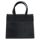 Salvatore Ferragamo Vala Hand Bag Leather Black Gold Auth gh1876-3