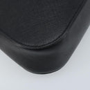Salvatore Ferragamo Gancini Shoulder Bag Leather Black Silver Auth gh1877-14