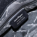 Salvatore Ferragamo Gancini Shoulder Bag Leather Black Silver Auth gh1877-12