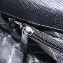 Salvatore Ferragamo Gancini Shoulder Bag Leather Black Silver Auth gh1877-19