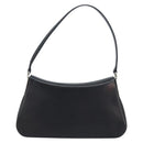 Salvatore Ferragamo Gancini Shoulder Bag Leather Black Silver Auth gh1877-2