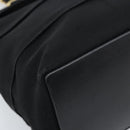 Salvatore Ferragamo Chain Vala Hand Bag Nylon Black Gold Auth gh1878-14