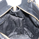 Salvatore Ferragamo Chain Vala Hand Bag Nylon Black Gold Auth gh1878-17