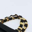 Salvatore Ferragamo Chain Vala Hand Bag Nylon Black Gold Auth gh1878-8