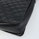 Salvatore Ferragamo Vala Hand Bag Leather 2way Black Gold Auth gh1879-12