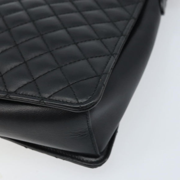 Salvatore Ferragamo Vala Hand Bag Leather 2way Black Gold Auth gh1879