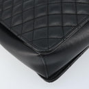 Salvatore Ferragamo Vala Hand Bag Leather 2way Black Gold Auth gh1879-13