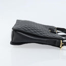 Salvatore Ferragamo Vala Hand Bag Leather 2way Black Gold Auth gh1879-4
